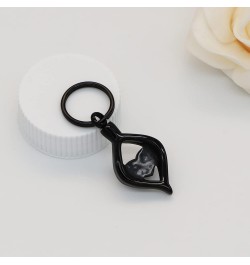 Cremation Jewelry for Ashes Holder Crystal Teardrop Heart Stainless Steel Keepsake Urn Pendant Memorial Keychain Black $11.43...