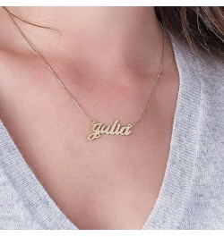 MYKA - Personalized Engraved Name Pendant Necklace - Precious Metals: Sterling Silver 925, Rose Gold & Gold Plating - Namepla...