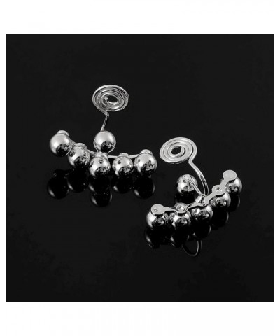 Fashion Metal Ball Clip on Stud Earrings Women Party Prom Luxury Charm Hypoallergenic Earrings Jewelry Silver Clip on $10.99 ...