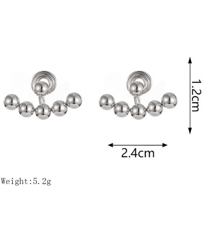 Fashion Metal Ball Clip on Stud Earrings Women Party Prom Luxury Charm Hypoallergenic Earrings Jewelry Silver Clip on $10.99 ...