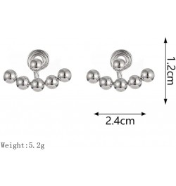 Fashion Metal Ball Clip on Stud Earrings Women Party Prom Luxury Charm Hypoallergenic Earrings Jewelry Silver Clip on $10.99 ...