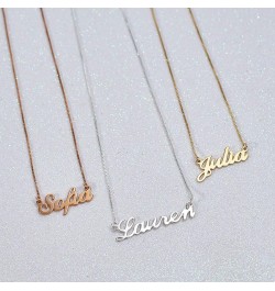 MYKA - Personalized Engraved Name Pendant Necklace - Precious Metals: Sterling Silver 925, Rose Gold & Gold Plating - Namepla...