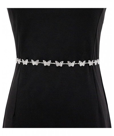 Women's Sparkle Rhinestonel Chain Belt Glitter Waist Belt for Wedding Dress Formal dress Pearl a $10.00 Body Jewelry