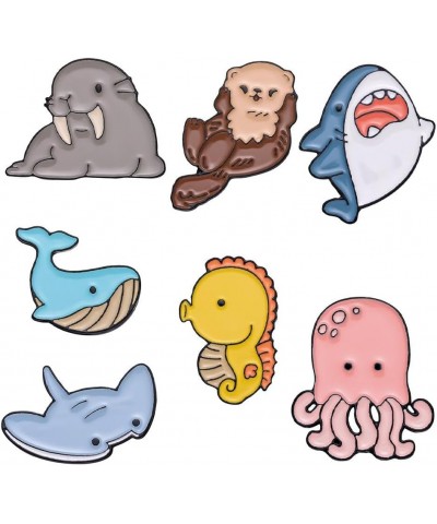 1/5/7pcs Save The Ocean Environmentalist Brooches & Pins, Cute Marine Protection Brooch, Protect The Earth Cartoon Brooch Pin...