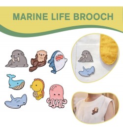 1/5/7pcs Save The Ocean Environmentalist Brooches & Pins, Cute Marine Protection Brooch, Protect The Earth Cartoon Brooch Pin...