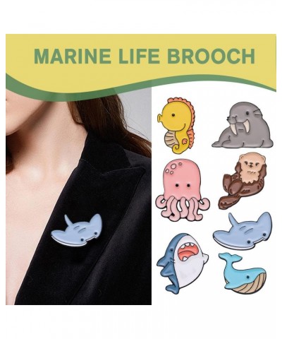 1/5/7pcs Save The Ocean Environmentalist Brooches & Pins, Cute Marine Protection Brooch, Protect The Earth Cartoon Brooch Pin...