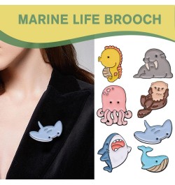 1/5/7pcs Save The Ocean Environmentalist Brooches & Pins, Cute Marine Protection Brooch, Protect The Earth Cartoon Brooch Pin...