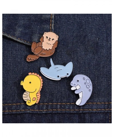 1/5/7pcs Save The Ocean Environmentalist Brooches & Pins, Cute Marine Protection Brooch, Protect The Earth Cartoon Brooch Pin...