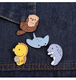 1/5/7pcs Save The Ocean Environmentalist Brooches & Pins, Cute Marine Protection Brooch, Protect The Earth Cartoon Brooch Pin...