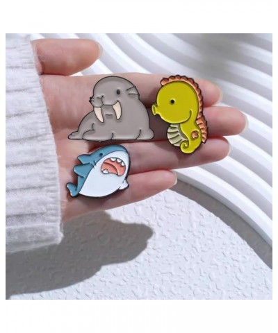 1/5/7pcs Save The Ocean Environmentalist Brooches & Pins, Cute Marine Protection Brooch, Protect The Earth Cartoon Brooch Pin...