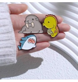 1/5/7pcs Save The Ocean Environmentalist Brooches & Pins, Cute Marine Protection Brooch, Protect The Earth Cartoon Brooch Pin...