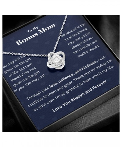 Bonus Mom Gifts Necklace Step Mom Mothers Day Birthday Gift From Daughter Son To My Bonus Mom Pendant Jewelry Present with Me...