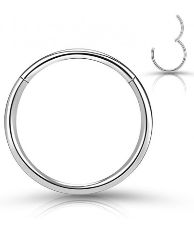 Nose Rings Hoops 316L Surgical Steel Hypoallergenic Septum Ring For Women Men Cartilage Hoop Earring 20G/18G/16G,Diameter 6mm...