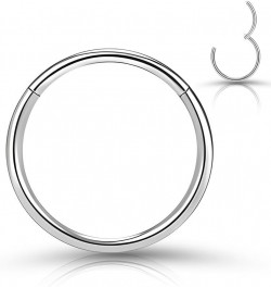 Nose Rings Hoops 316L Surgical Steel Hypoallergenic Septum Ring For Women Men Cartilage Hoop Earring 20G/18G/16G,Diameter 6mm...