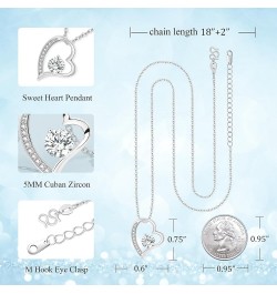 Cubic Zirconia Love Knot Necklace for Women Dainty Gifts for Mom Daughter Sister Aunt for Birthday Wedding Christmas CZ Penda...