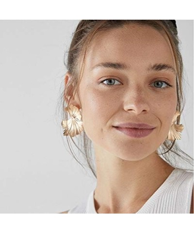 Gold Large Geometric Statement Dangle Earrings for Women Bohemian Ginkgo Leaf Heart Flower Dangling Drop Earrings Exaggerated...