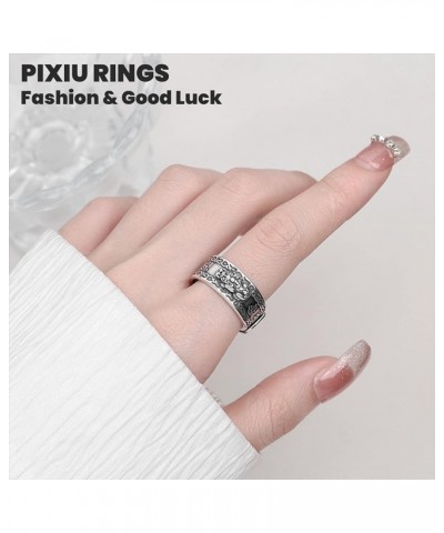 Feng Shui Pixiu Mantra Amulet Lucky Adjustable Ring Buddhist Good Luck Mantra Double Protection Wealth Love Health Ring Vinta...