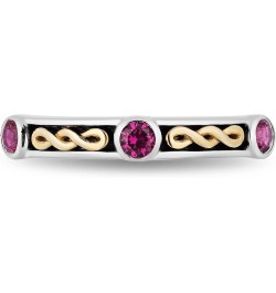 Enchanted Disney Fine Jewelry 14K Yellow Gold over Sterling Silver Round Created Ruby Evil Queen Stack Ring $77.55 Rings