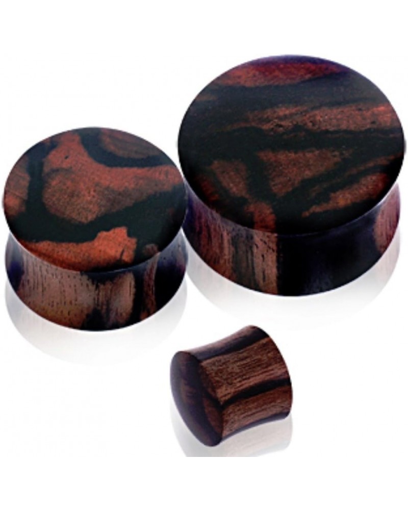 Organic Areng Zebrawood Saddle Plug 0g $8.47 Body Jewelry