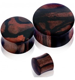 Organic Areng Zebrawood Saddle Plug 0g $8.47 Body Jewelry