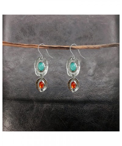 Vintag Silver Pendant Earrings Creative Crystal Asymmetric Earrings Charm Women Long Drop Bohemian Earring Jewelry F $5.60 Ea...