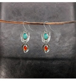 Vintag Silver Pendant Earrings Creative Crystal Asymmetric Earrings Charm Women Long Drop Bohemian Earring Jewelry F $5.60 Ea...