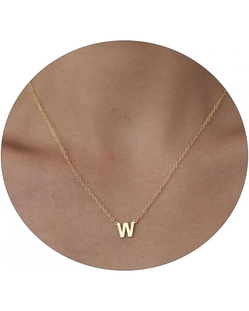 Initial Necklaces for Women, Dainty Gold Letter Necklace 14k Gold Plated Personalized Tiny Initial Pendant Necklace Monogram ...