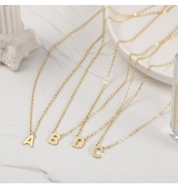 Initial Necklaces for Women, Dainty Gold Letter Necklace 14k Gold Plated Personalized Tiny Initial Pendant Necklace Monogram ...