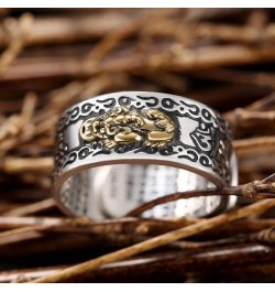 Feng Shui Ring PiXiu Mantra Rings Buddhist Amulet Protection Wealth Love Health Ring Good Luck Amulet Mantra Double Finger Ri...