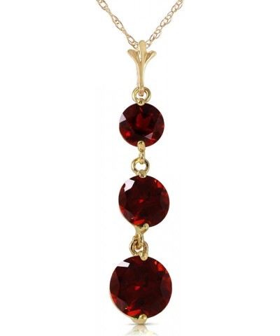 14K Yellow, White, Rose Gold Natural Garnet Drop Pendant Necklace Yellow Gold 18.0 Inches $102.22 Necklaces