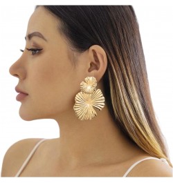 Gold Flower Earrings for Women Statement Dangling Drop Exaggerated Jewelry Lightweight and Comfortable Perfect for Parties an...