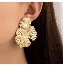 Gold Flower Earrings for Women Statement Dangling Drop Exaggerated Jewelry Lightweight and Comfortable Perfect for Parties an...