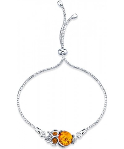 Genuine Baltic Amber Animal Adjustable Bolo Bracelet for Women in Sterling Silver Owl $33.59 Bracelets