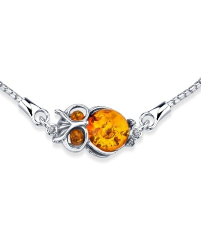 Genuine Baltic Amber Animal Adjustable Bolo Bracelet for Women in Sterling Silver Owl $33.59 Bracelets