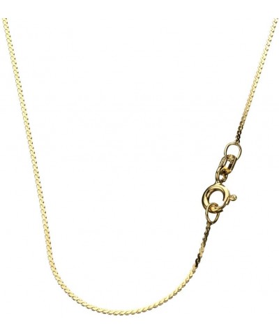 18k Gold-Flashed Sterling Silver Serpentine Nickel Free Chain Necklace Italy, 16 $7.50 Necklaces