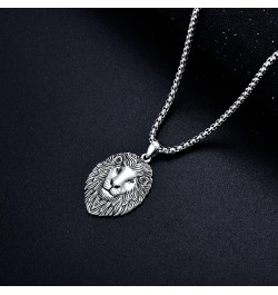 Eagle/Owl/Lion S925 Sterling Silver Necklace Owl/Eagle/Lion Jewelry for Men 3D Winged Eagle/Owl Sterling Silver Pendant, 3D E...