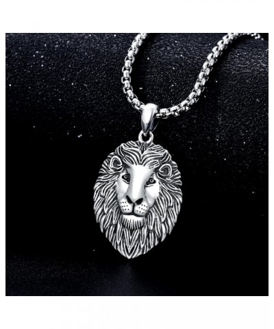 Eagle/Owl/Lion S925 Sterling Silver Necklace Owl/Eagle/Lion Jewelry for Men 3D Winged Eagle/Owl Sterling Silver Pendant, 3D E...