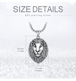 Eagle/Owl/Lion S925 Sterling Silver Necklace Owl/Eagle/Lion Jewelry for Men 3D Winged Eagle/Owl Sterling Silver Pendant, 3D E...