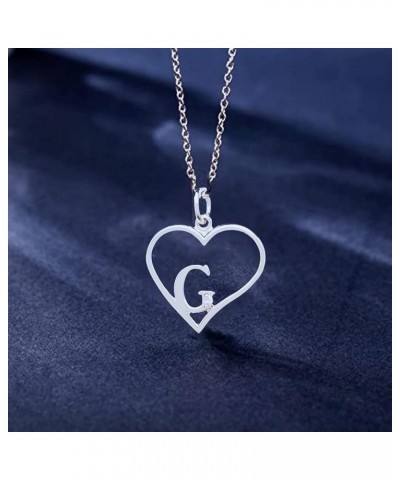 Sterling Silver Diamond Pendant Heart & Letter Letter G $34.30 Necklaces