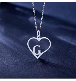 Sterling Silver Diamond Pendant Heart & Letter Letter G $34.30 Necklaces