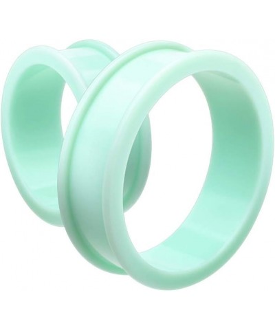 Supersize Flexible Silicone Double Flared Ear Gauge Tunnel Plug Earrings 2" (51mm), Teal $12.25 Body Jewelry