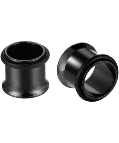 Ear Tunnels Stretching Kit Stainless Steel Gauge Plugs Set Single Flared Stretching Kit Black Color 00g 7/16 1/2 9/16 5/8 3/4...