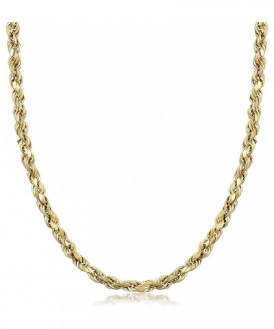 10K Yellow Gold 1.5MM,2MM,2.5MM,3MM,3.5,4MM,5MM,7MM, Diamond Cut Rope Chain Necklace Unisex Sizes 16"-30 18 5MM $89.20 Necklaces