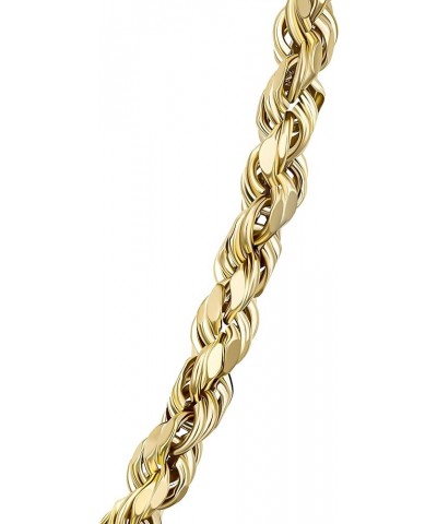 10K Yellow Gold 1.5MM,2MM,2.5MM,3MM,3.5,4MM,5MM,7MM, Diamond Cut Rope Chain Necklace Unisex Sizes 16"-30 18 5MM $89.20 Necklaces