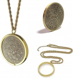 Sigillum Dei Ameth + 72 names of God + 1FitAll King Solomon Coin bezel kabbalah seal talisman Necklace $28.91 Necklaces