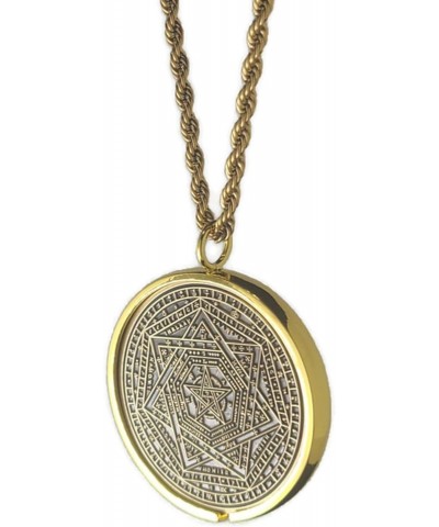 Sigillum Dei Ameth + 72 names of God + 1FitAll King Solomon Coin bezel kabbalah seal talisman Necklace $28.91 Necklaces