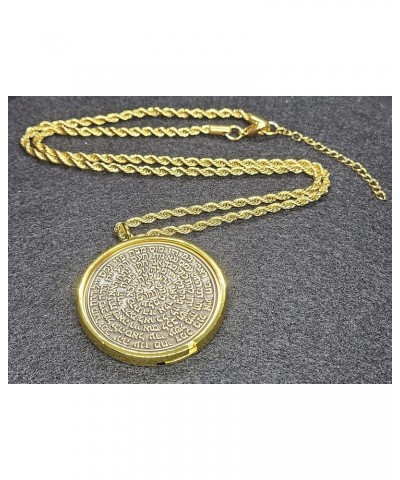 Sigillum Dei Ameth + 72 names of God + 1FitAll King Solomon Coin bezel kabbalah seal talisman Necklace $28.91 Necklaces