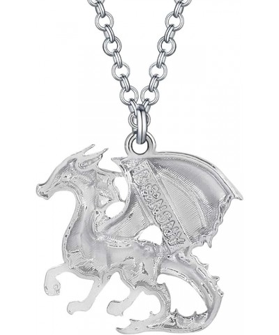 Enamel Fantasy Dragon Dinosaur Necklaces Pendant for Women Jewelry Lucky Symbol Purple $8.95 Necklaces