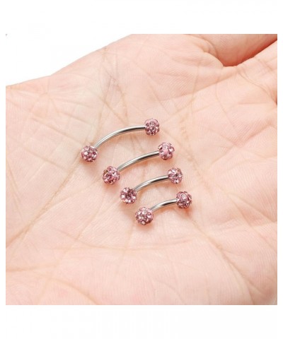 Eyebrow Piercing Jewelry Surgical Steel Small Belly Button Ring Rook Earring Vertical Labret Lip Jewelry Curved Barbell Tiny ...