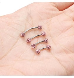 Eyebrow Piercing Jewelry Surgical Steel Small Belly Button Ring Rook Earring Vertical Labret Lip Jewelry Curved Barbell Tiny ...